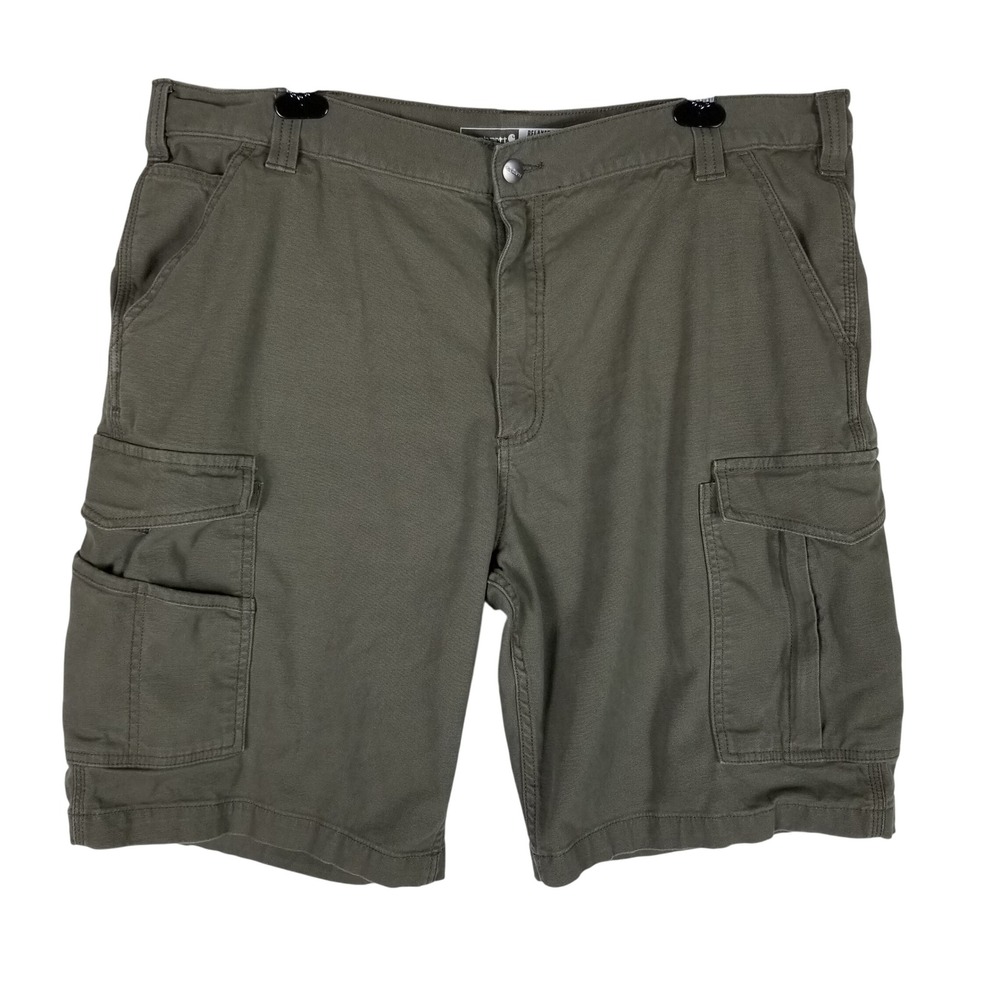 Carhartt Cargo Shorts Mens 42 Green Rugged Flex Relaxed Fit Canvas BS3542-M